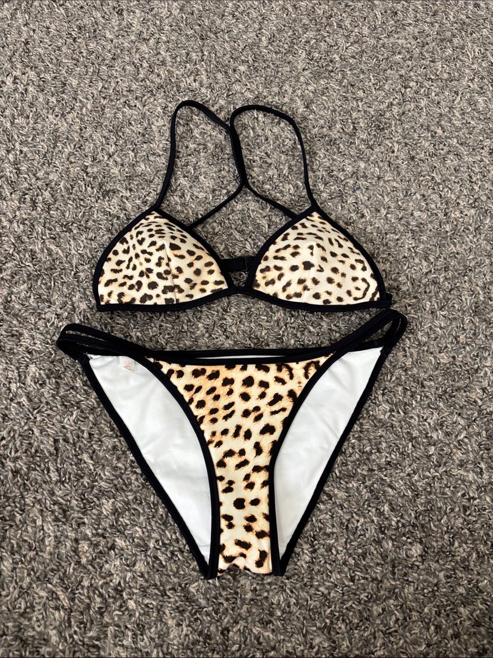 Victoria’s Secret cheetah leopards animal print bikini XS resort pool beach Y2K